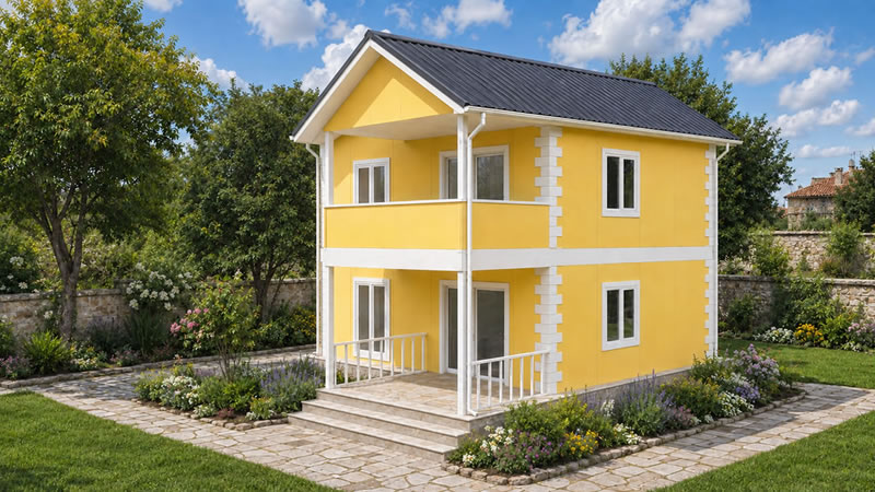 114 m² Dubleks Prefabrik Ev