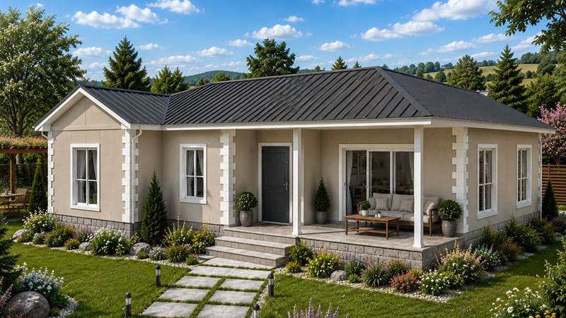 148 m² Tek Katlı Prefabrik Ev