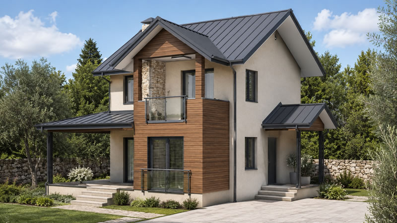 153 m² Dubleks Çelik Ev