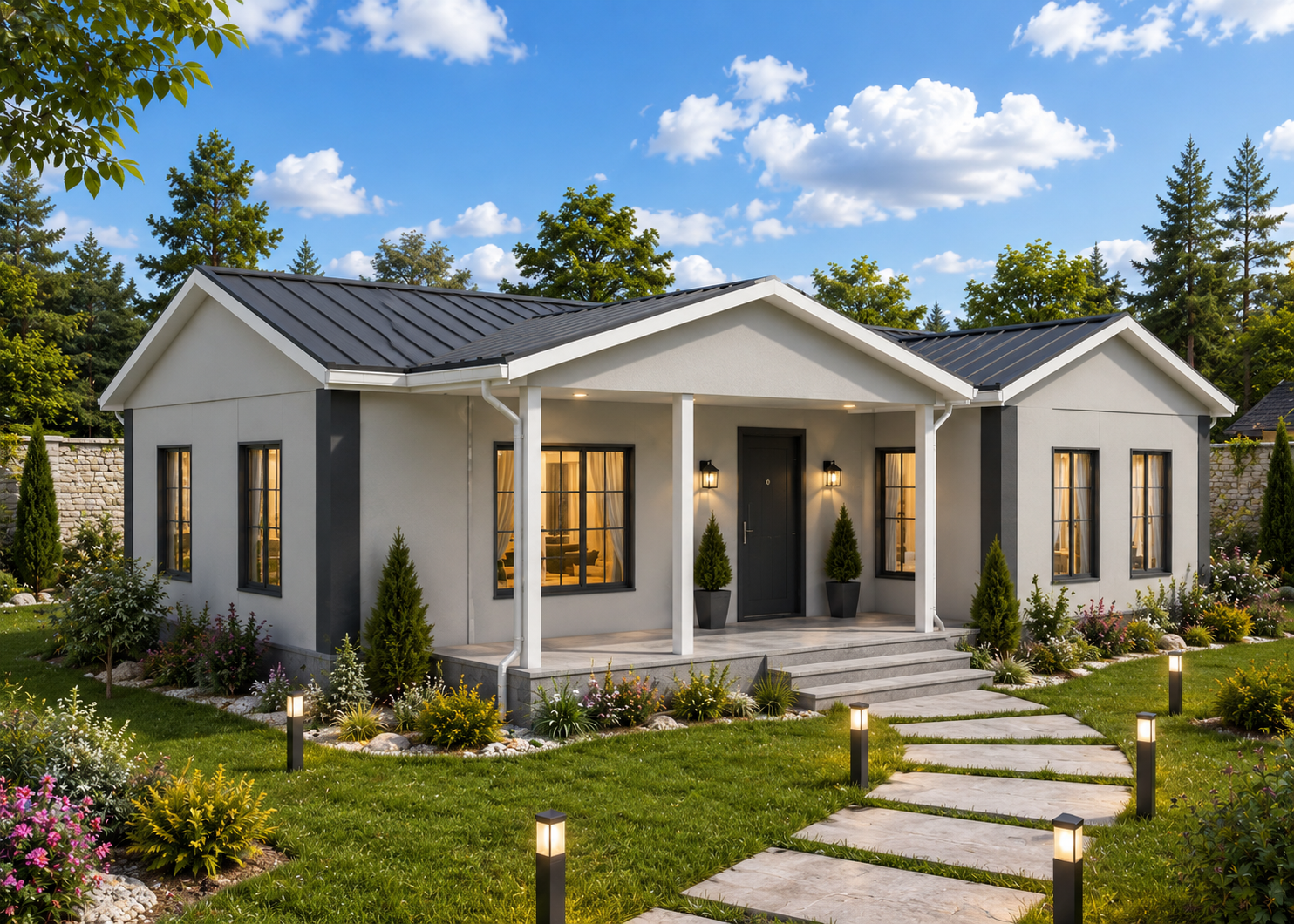 134 m² Tek Katlı Prefabrik Ev