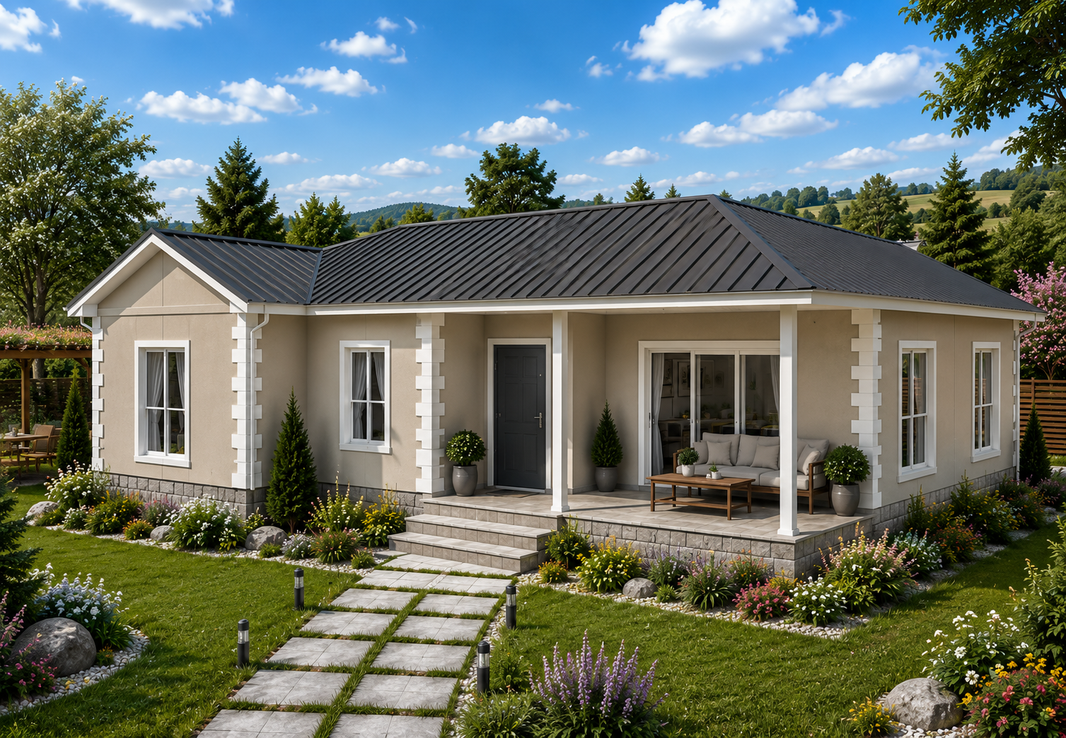 148 m² Tek Katlı Prefabrik Ev