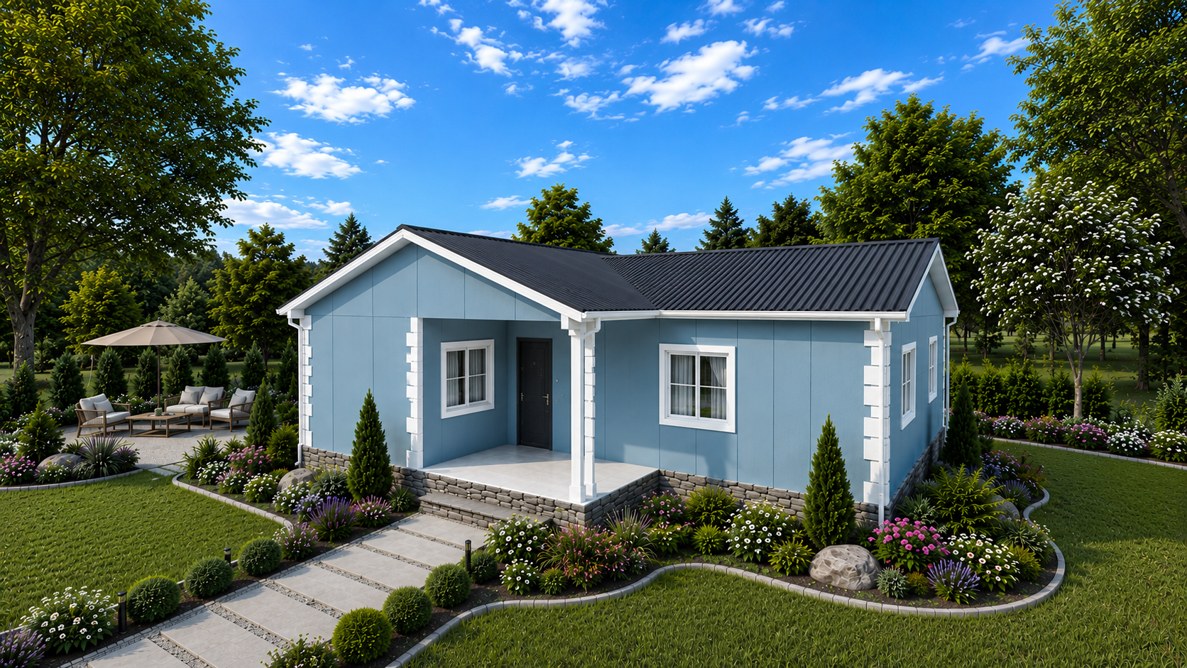 93 m² Tek Katlı Prefabrik Ev